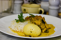 Chicken Curry with Eggs served on Rice #3